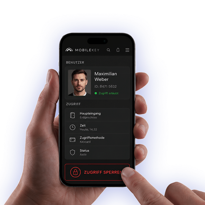 Mobile access control screen