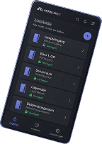 Mobile key app screen